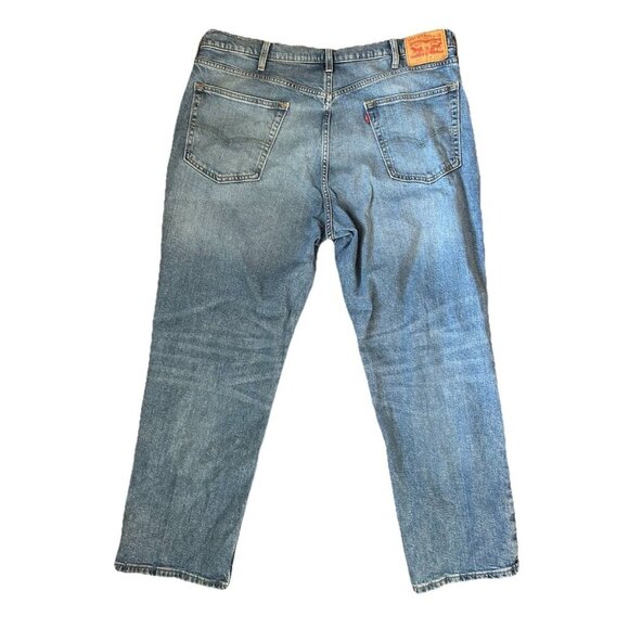 Levis 541 Jeans Mens 40x30 Blue Medium Wash Cotton Stretch Relaxed Tapered Fit - Picture 2 of 8